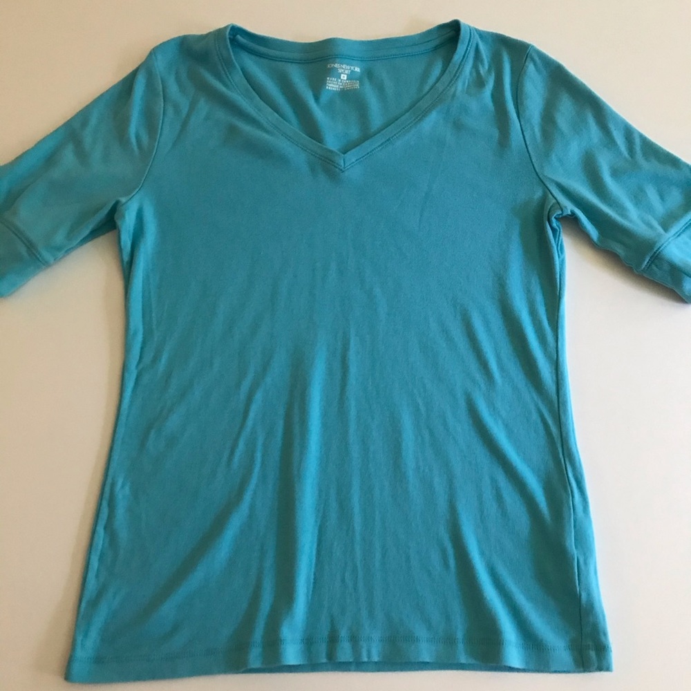 Jones New York Elbow Sleeves Tee Shirt